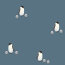 French Terry Digital Organic Pinguine- indigo