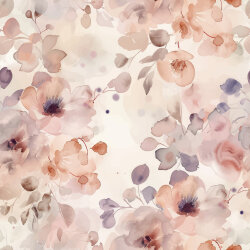 Baumwolljersey Digital Organic FLOWERS