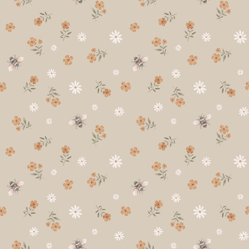 Baumwolljersey Digital Organic FLOWERS