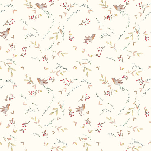 Baumwolljersey Digital Organic BIRDS