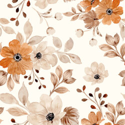 French Terry Digital Organic FLOWERS