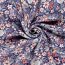 Wintersweat Digital buntes Blumenfeld - dunkelblau