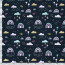 Softshell Digital Blumen und Regenbogen - nachtblau