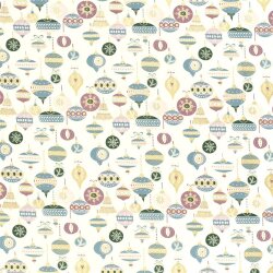 Baumwollpopeline Foliendruck Weihnachtskugeln -...