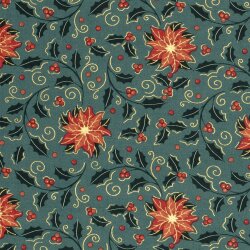 Baumwollpopeline Foliendruck Weihnachtsstern - FARBE