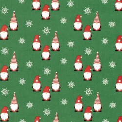 Baumwollpopeline Weihnachtsgnome - FARBE