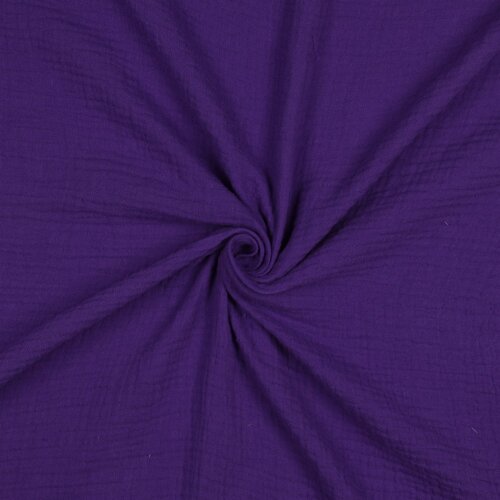Musselin Uni *Vera*  - dunkelviolett