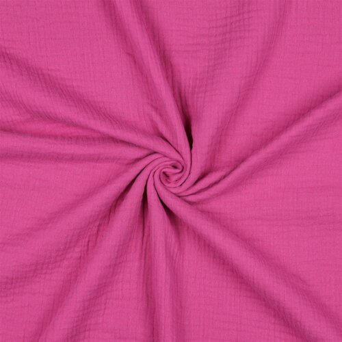 Musselin Uni *Vera*  - dunkelpink