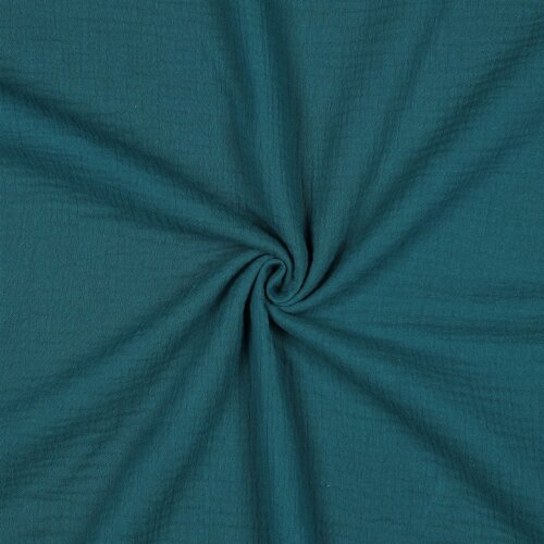 Musselin Uni *Vera*  - dunkelcyanblau