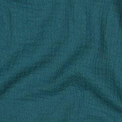 Musselin Uni *Vera*  - dunkelcyanblau