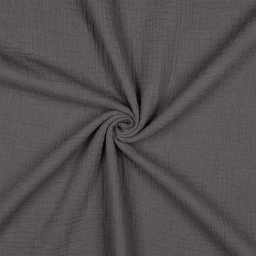 Musselin Uni *Vera*  - steingrau