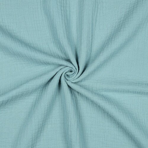 Musselin Uni *Vera*  - atlantikblau