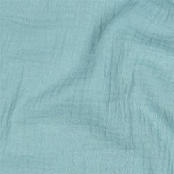 Musselin Uni *Vera*  - atlantikblau