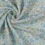 Musselin Digital Organic AquarellBlumen - weiss/blau