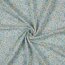Musselin Digital Organic AquarellBlumen - weiss/blau