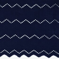 Musselin Bordüre 2-SIDE - dunkelblau