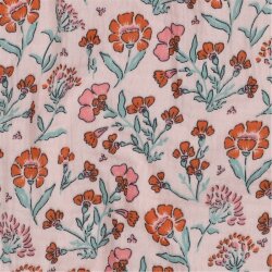 Musselin schöne Blumen - hellrosa