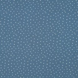 Musselin kleine Punkte - blau