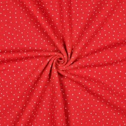 Musselin kleine Punkte - rot