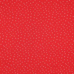 Musselin kleine Punkte - rot