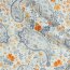 Musselin Digital Paisley - weiss/schattenblau