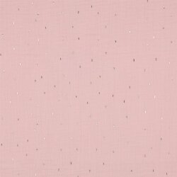 Musselin Gold Striche - hellpink