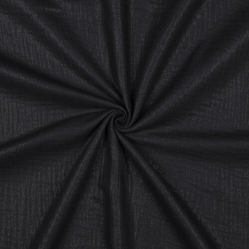 Musselin feine Glitzerpunkte - schwarz