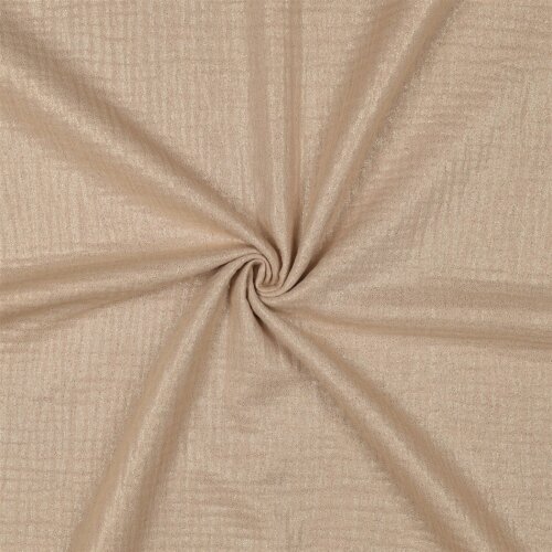 Musselin feine Glitzerpunkte - beige
