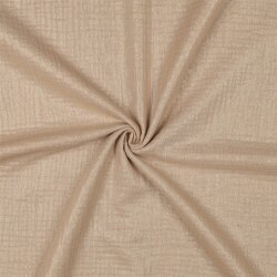 Musselin feine Glitzerpunkte - beige