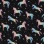 Baumwolljersey Digital Einhornliebe - schwarz
