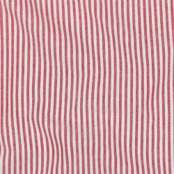 Baumwollpopeline Streifen 3mm, garngefärbt - rot