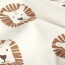 Baumwolljersey Löwenköpfe - cremeweiss