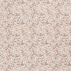 Rippenjersey Digital HerbstBlumen - creme