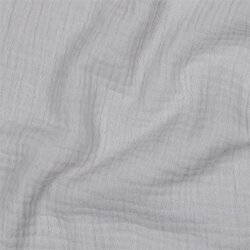 Musselin Uni *Gerda* BIO~Organic - lichtgrau