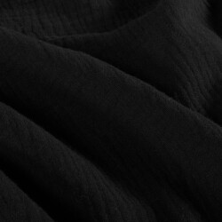 Musselin Uni *Marie* - schwarz