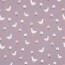 Baumwolljersey Bio~Organic Vögel und Blümchen - softlavendel