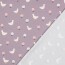 Baumwolljersey Bio~Organic Vögel und Blümchen - softlavendel