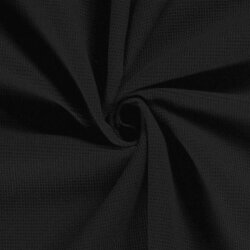 Waffelpiqué *Marie* 2mm Uni - schwarz