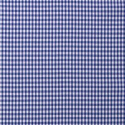 Baumwollpopeline garngefärbt Vichy Karo 5mm - royalblau
