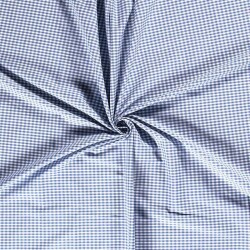 Baumwollpopeline garngefärbt Vichy Karo 5mm - jeansblau