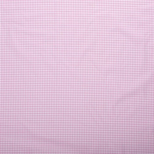 Baumwollpopeline garngefärbt Vichy Karo 5mm - rosa