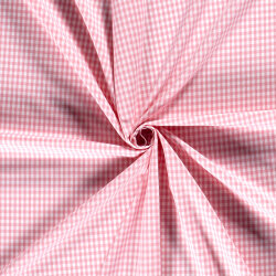 Baumwollpopeline garngefärbt Vichy Karo 5mm - rosa