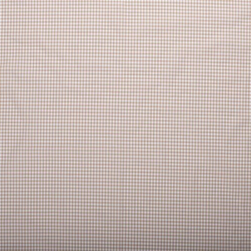 Baumwollpopeline garngefärbt Vichy Karo 5mm - beige
