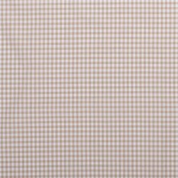 Baumwollpopeline garngefärbt Vichy Karo 5mm - beige