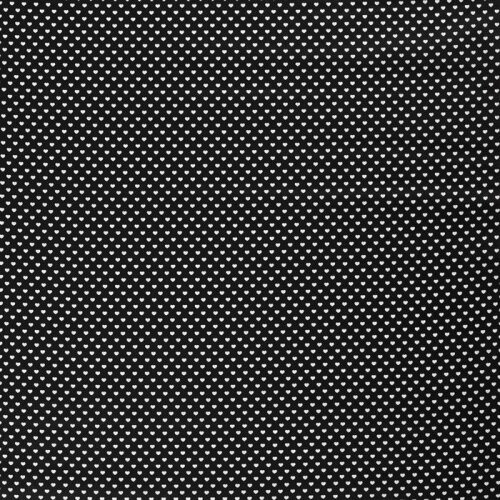 Baumwollpopeline Herzen 5mm - schwarz