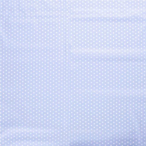 Baumwollpopeline Sterne 10mm - eisblau