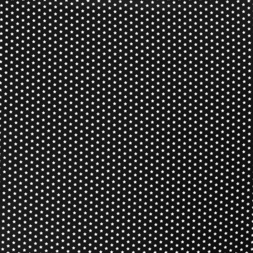 Baumwollpopeline Sterne 10mm - schwarz