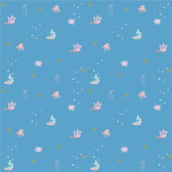 Baumwolljersey Under the Sea hellblau