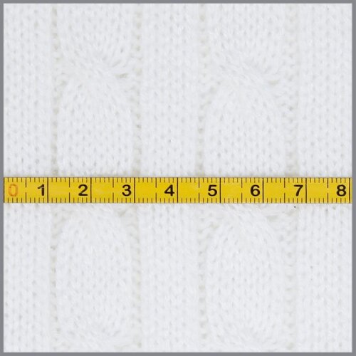 Strickstoff Zopfmuster elfenbein