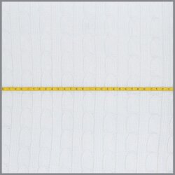 Strickstoff Zopfmuster elfenbein